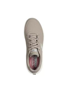 Zapatilla Mujer Skecher Lite Piel Beige