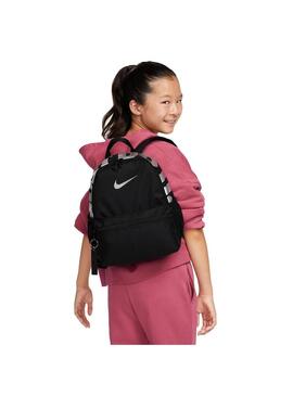 Mini Mochila Unisex Nike Brsla Negra Plata