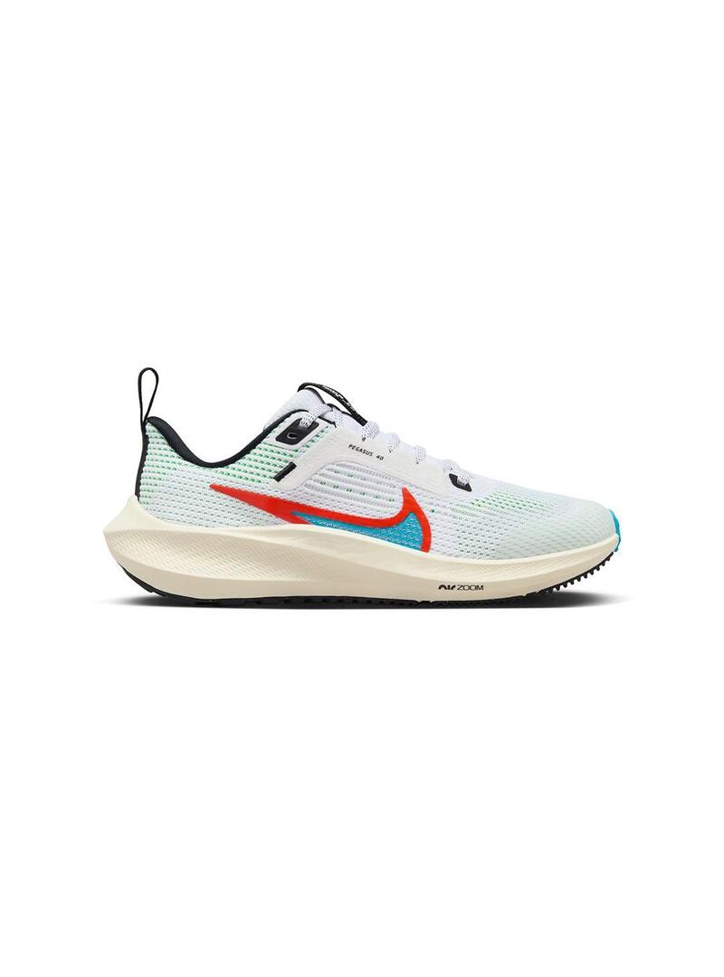 Zapatillas de deporte blancas Air Zoom Pegasus 40 de Nike Running