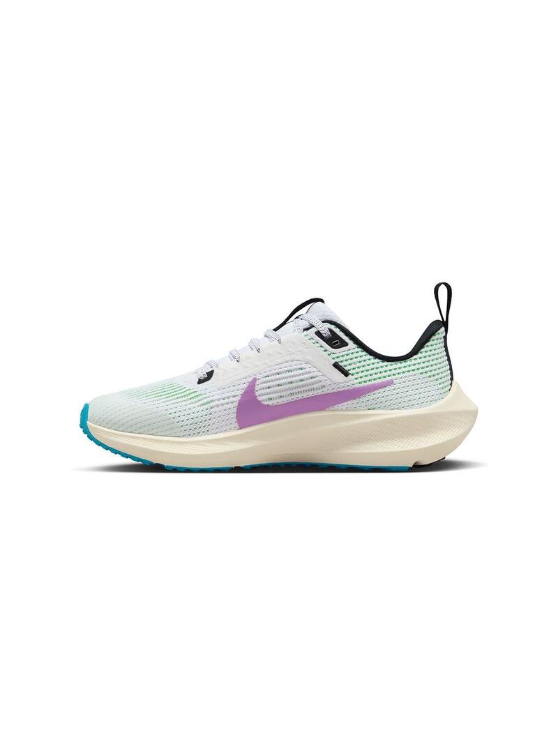 Zapatilla Nñ@ Nike Air Zoom Pegasus 40 Blanca azul