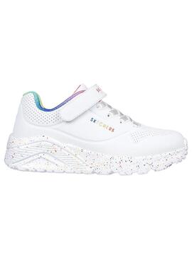 Zapatilla Niña Skechers Uno Lite-Ra Blanca