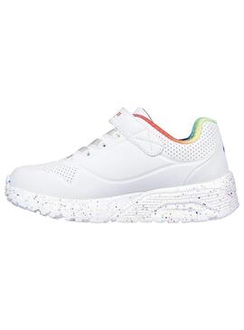 Zapatilla Niña Skechers Uno Lite-Ra Blanca