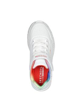 Zapatilla Niña Skechers Uno Lite-Ra Blanca