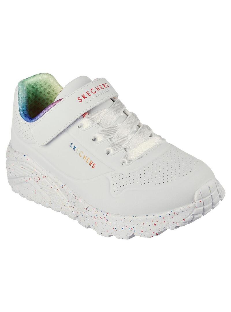 Zapatilla Nina Skechers Uno Lite Ra Blanca