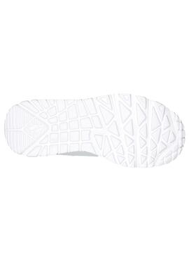 Zapatilla Niña Skechers Uno Lite-Ra Blanca