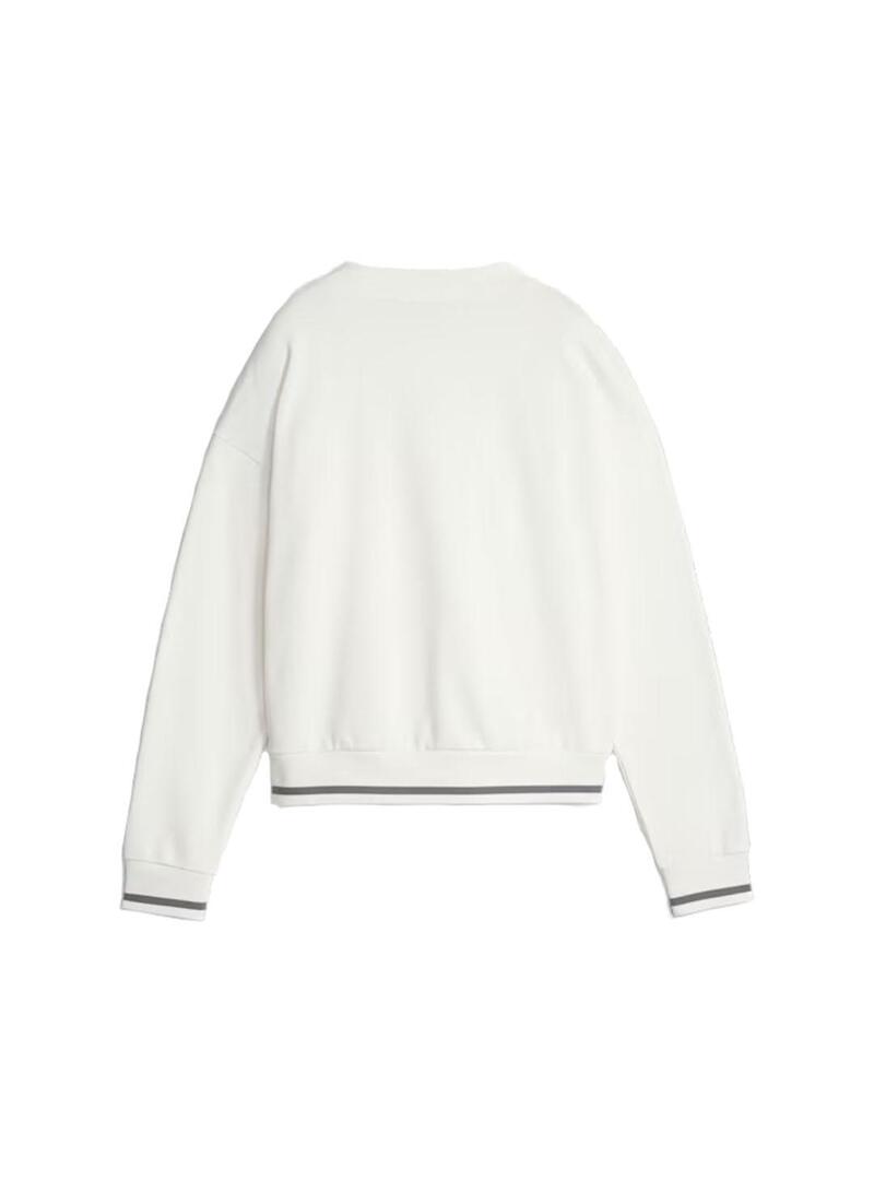 Sudadera Mujer Puma Squad Blanca Negro