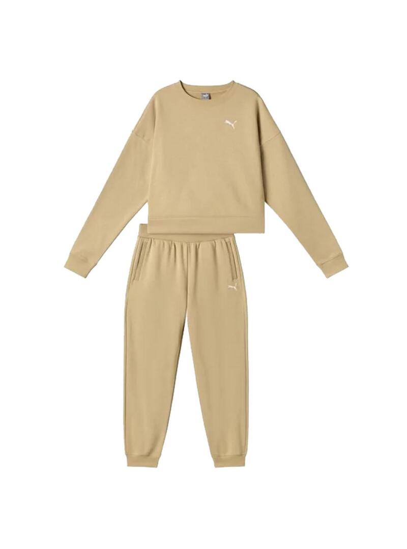 Chandal Mujer Puma Loungewear Marrón