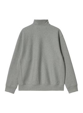 Sudadera Hombre Carhartt WIP Half Zip American Gri