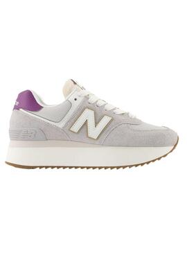 Zapatilla Mujer New Balance 574 Gris Morada
