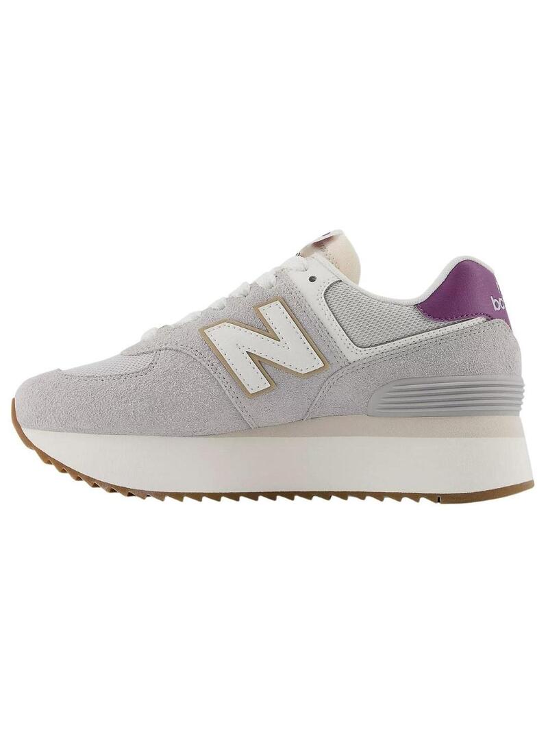 Zapatilla Mujer New Balance 574 Gris Morada