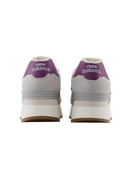 Zapatilla Mujer New Balance 574 Gris Morada