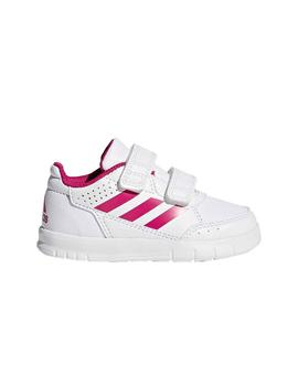 Zapatilla Adidas Altasport Bebe Blanca y Rosa