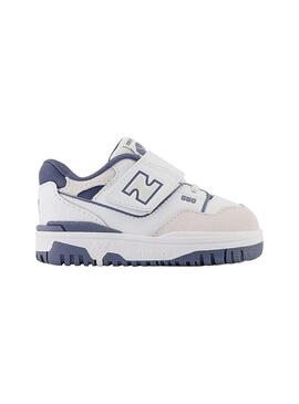 Zapatilla Baby New Balance 550 Blanca Azul