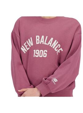 Sudadera Mujer New Balance Ess Granate