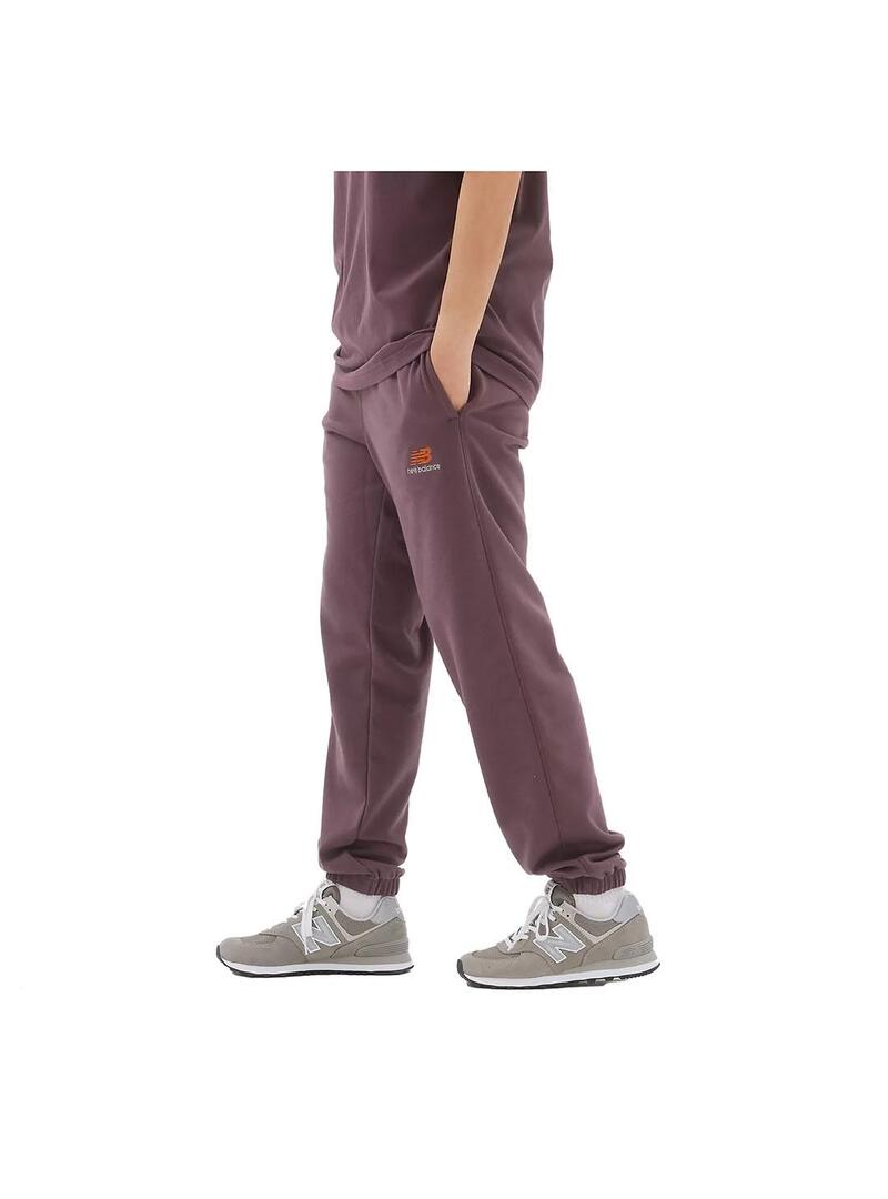 Pantalón Unisex New Balance Unissentials Granate