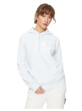 Sudadera Mujer New Balance Ess Celeste