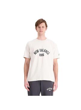 Camiseta Hombre New Balance Ess Beige
