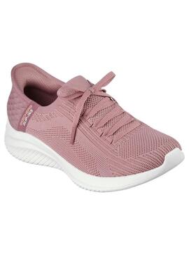 Zapatilla Mujer Skecher Ultra Flex 3.0 Slip Malva