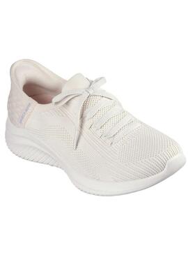 Zapatilla Mujer Skechers Ultra Flex 3.0 Slip Beige