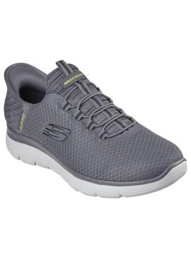 Zapatilla Hombre Skechers Summits Slip Gris