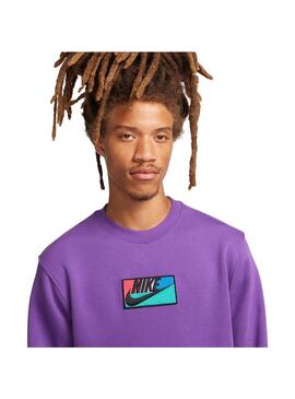 Sudadera Hombre Nike Club + Violeta