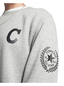 Sudadera Hombre Converse All Star Old Skool Gris