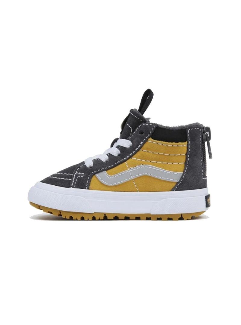 Zapatillas Baby Vans Sk8-hi Mte Gris Amarillo