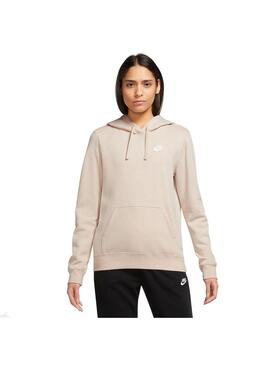 Sudadera Mujer Nike Club Flc Std Beige