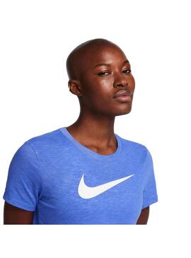 Camiseta Mujer Nike Df Rlgd Azul
