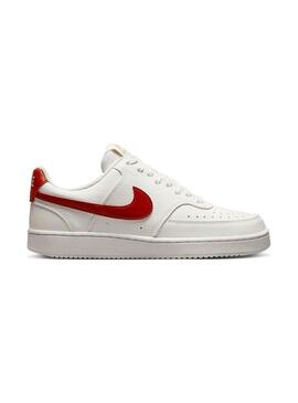 Zapatilla Mujer Nike Court Vision Low Blanca Roja