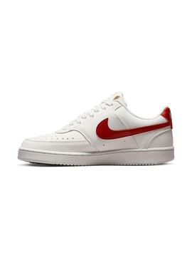 Zapatilla Mujer Nike Court Vision Low Blanca Roja