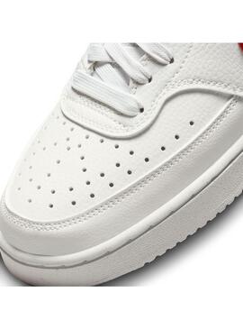 Zapatilla Mujer Nike Court Vision Low Blanca Roja
