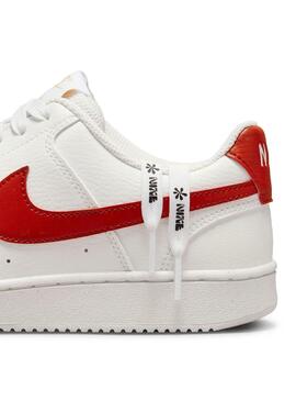 Zapatilla Mujer Nike Court Vision Low Blanca Roja