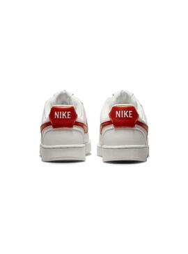 Zapatilla Mujer Nike Court Vision Low Blanca Roja