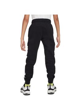 Pantalon Niño Nike Air Flc Cargo Negro Blanco