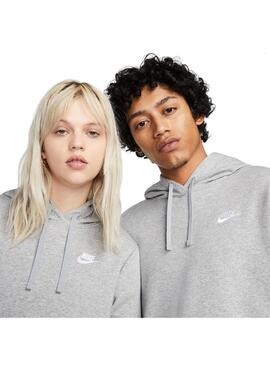 Sudadera Mujer Nike Club Flc Std Gris