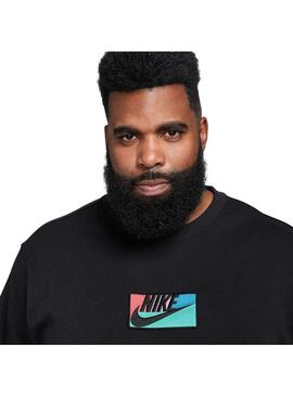 Sudadera Hombre Nike Club Crew Patch Negra