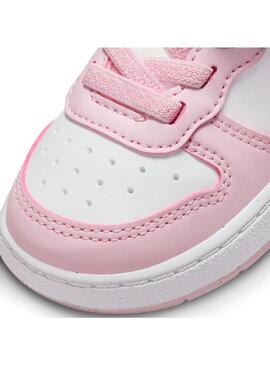 Zapatilla Baby Nike Court Borough Low Rosa Blanca