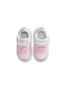Zapatilla Baby Nike Court Borough Low Rosa Blanca