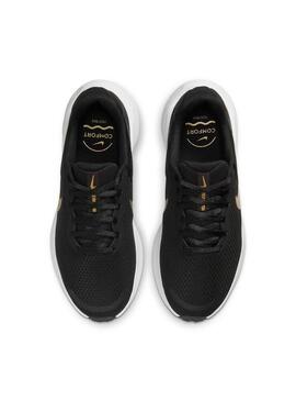 Zapatilla Mujer Nike Revolution 7 Negro Dorada