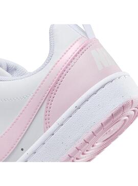 Zapatilla Niña Nike Court Borough Low Rosa Blanca