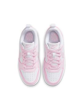 Zapatilla Niña Nike Court Borough Low Rosa Blanca