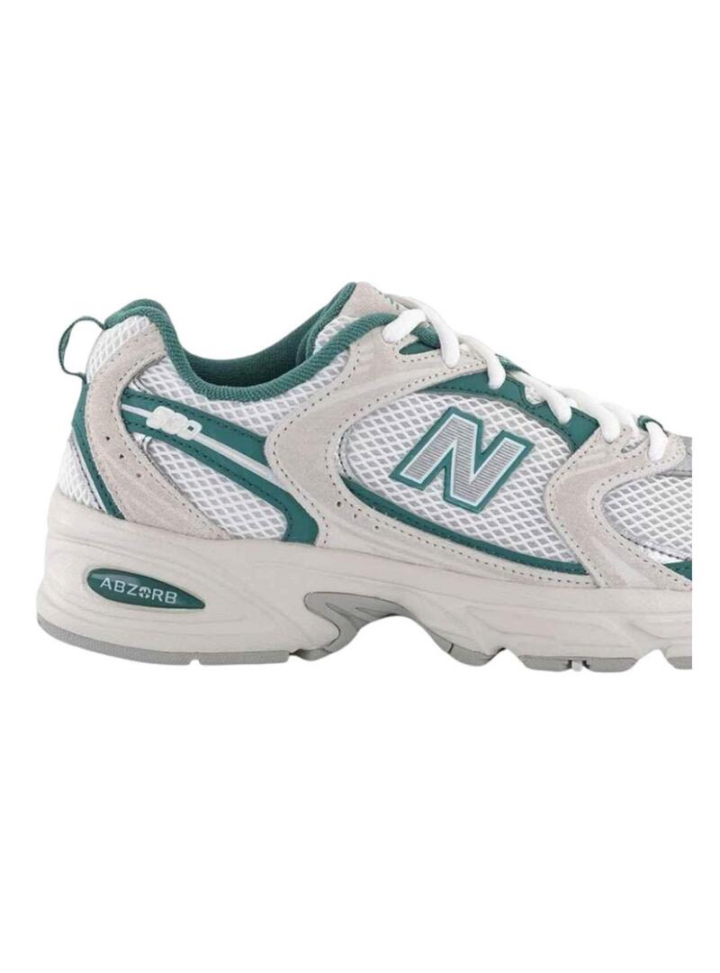 Zapatilla Unisex New Balance 530 Blanca Verde