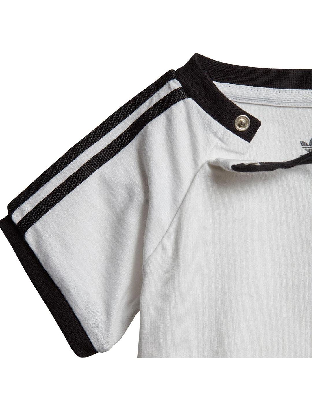 Camiseta adidas 3 Bandas Blanca Baby