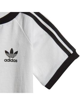 Camiseta adidas 3 Bandas Blanca Baby