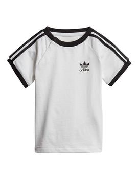 Camiseta adidas 3 Bandas Blanca Baby