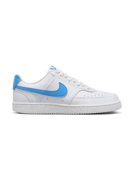 Zapatilla Mujer Nike Court Vision Low Blanco Azul