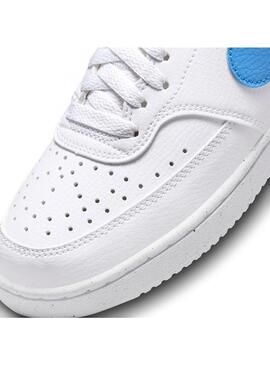Zapatilla Mujer Nike Court Vision Low Blanco Azul