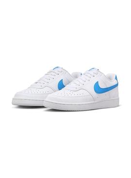 Zapatilla Mujer Nike Court Vision Low Blanco Azul