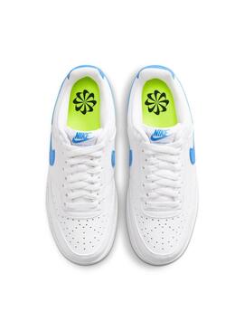 Zapatilla Mujer Nike Court Vision Low Blanco Azul